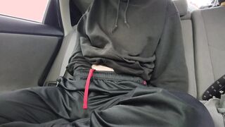 Ftm has noisy risky public whining ejaculation in camper