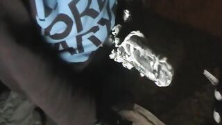 10inch BIG BLACK COCK LUBE Large Father Meatpipe