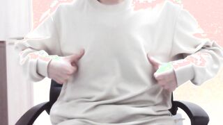 In my bedroom, I take off my clothes and jack two