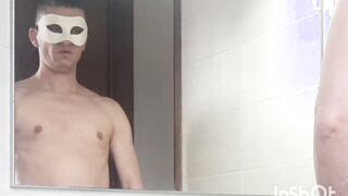 I view at myself in the mirror and realize that my meatpipe is indeed firm.