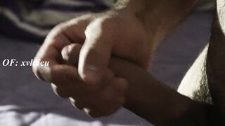 Wedging Big Uncircumcised Lollipop in Boxers & Pawing Rock-hard Solo Queer Taunt