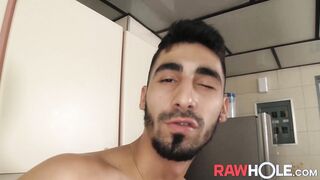 RAWHOLE Hung Latino Julian Masturbates Massive Cock Solo