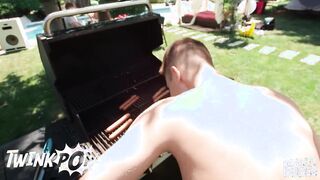 TWINKPOP - Benjamin Blue Blasts Mustard On His Stepfather Markus Kage’s Boner And Deep throats Every Spurt