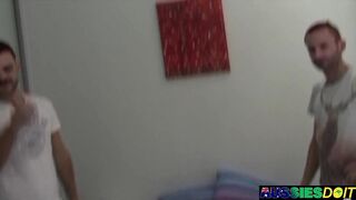 Aussie Bottom Lewis Barebacked By Horny Mason