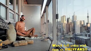 BROWNIE STROCKS BIG BLACK COCK WHILE LOVING CITY VEW