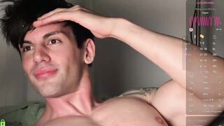 Nutting all over my face and hair GIGANTIC Dual spunk!