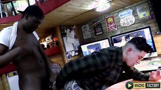 MachoFactory: Cuckold Freddy Salvador Tastes And Takes Jay Carters Large Ebony Man-meat