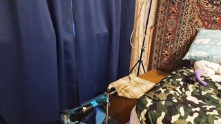 Massive faux-cock boink machine tough assfuck sesh Sasha Earth