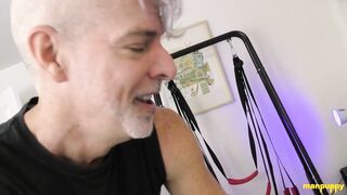ManPuppy: Richard Lennox Strokes His Chisel While Being Plaything Boinked On Web cam