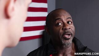 Bound Gay Andy Adler Takes Aaron Trainer Massive Black Dick