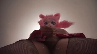 Sissy Cheerleader Finishes off for the Camera