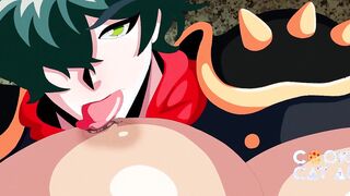 TEASER: Twunk femboy inhales teddy beaus puffies and gives him a chestjob