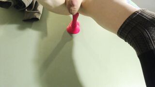 Femboy blows a load from ass-fuck have fun and vibro