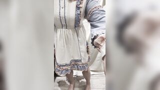 Crossdresser Dressed in a girly Sundress and a kink 1 男の娘 洋服 偽娘 おむつ