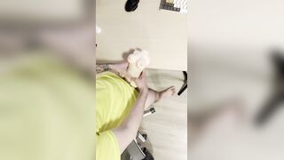 Uncircumcised BWC Frolicking with two playthings and spunking a plenty of - opening up the plaything firm