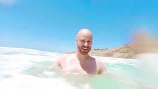 Nude flesh sparks humid lust at public beach