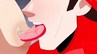 TEASER: 2 heroes deep-throat each others chest