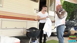 TRAILERTRASHBOYS Masculine Jason Feeds Cock Inside Eddie Patricks Ass