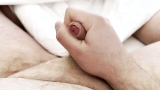 Wooly otter wanking and cum shot on phat abdomen