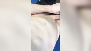 Masturbating off and jizz flash