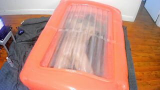 Pent up In A Inflatable Restrain bondage Couch