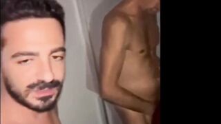 Greek bareback group sex and 20cm dick masturbation