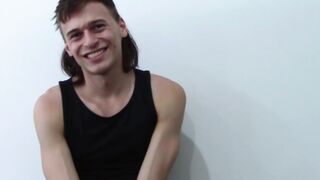 Blond Jamie Jerks Off Massive Dick After Interview