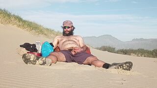 Observe me make content for my fresh Fansly page on the beach