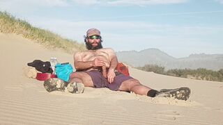 Observe me make content for my fresh Fansly page on the beach