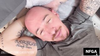 Gay-for-pay homies tear up, cheats on gf, huge yam-sized sinewy stiffy, lots of spunk on face