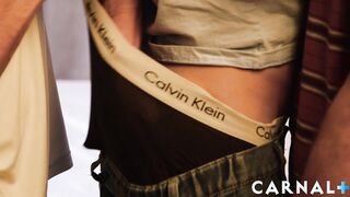 Hugo Dupree slurps Apollo XLs saucy flow after a rigid pounding