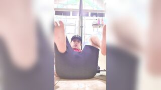 Flamengo player toying alone with his caboose