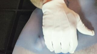 Unboxing blue stockings onanism!