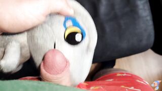 petite plush blue dinosaur