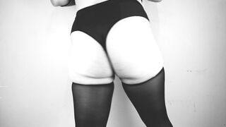 How my dance classes are going? Sissy dressed in punk clothes and dirty dancing her immense booty!