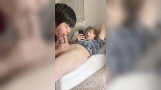 Inhaling a hetero youthfull thug