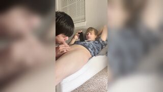 Inhaling a hetero youthfull thug