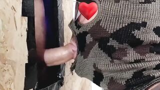 deep throating penises at the gloryhole