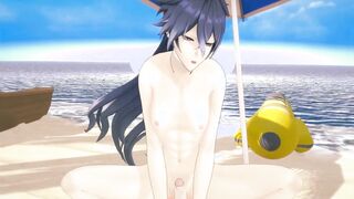 Flins Rails You On The Beach - Genshin Influence Yaoi