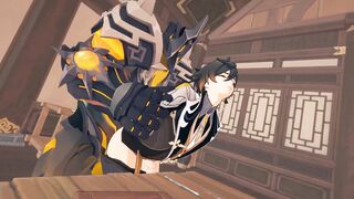 Zhongli x Monster - Genshin Influence Yaoi Anime porn