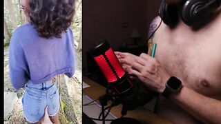 POINT OF VIEW in the forest - stellar trans lady eats my wood