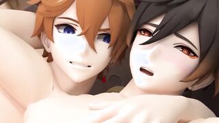 tartaglia x zhongli - genshin influence r34 yaoi