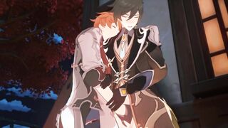 Zhongli Gets Fingerblasted By Tartaglia - Genshin Influence Yaoi Manga porn