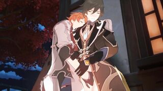 Zhongli Gets Fingerblasted By Tartaglia - Genshin Influence Yaoi Manga porn