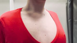 I toyed with my nips in the fitting guest room