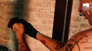 Bound Axel Abysse Ass Tormented By Huge Dildo