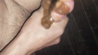 LAD FEMBOY.GRAN POLLA COCKRING. CHOCOLATE.