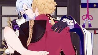 Thoma x Ayato Anal invasion Orgy - Genshin Influence Queer Yaoi Toon