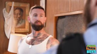TRAILERTRASHBOYS Officer Brogan Deepthroats Troy Daniels Before Bottoming