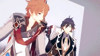 zhongli x tartaglia - zhongchi anime porn toon genshin influence